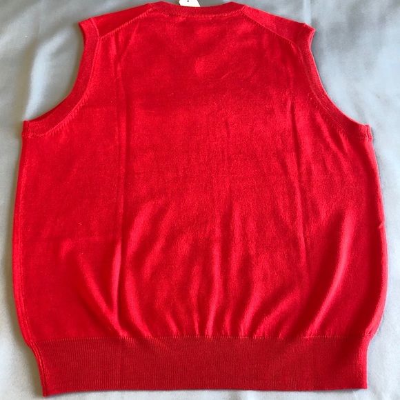 Alan Flusser Men's Sweater Sleeveless V-Neck Merino Wool XL NWT - Picture 11 of 12